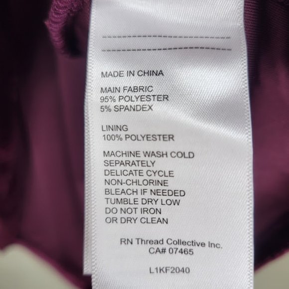 Laundry by Shelli Segal Velour Mock Neck Balloon Sleeve Burgundy Blouse - Picture 9 of 10